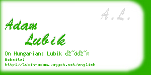 adam lubik business card